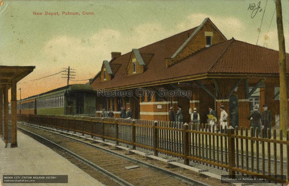 Postcard: New Depot, Putnam, Connecticut